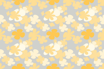 Flower Digital Printed Pattern Vintage 70s Style Flower Background Illustration. Colorful Pastel Color Groovy Artwork Bundle, Y2k Nature Backgrounds With Spring Plants.