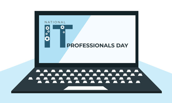 National IT Professionals Day. background, banner, card, poster, template. Vector illustration.