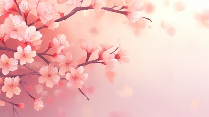 Elegant soft pink sakura background