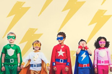 Diverse children in colorful superhero costumes © Rawpixel.com