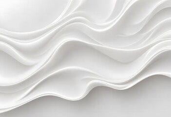 Obraz premium 3D white geometric abstract background overlaps layer on bright space with wave decoration. Minimalist modern graphic design element cutout style concept for banner, flyer, card, or brochure cover