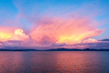 Aerial View of Castiglione del Lago, Province of Perugia, Umbria, Italy