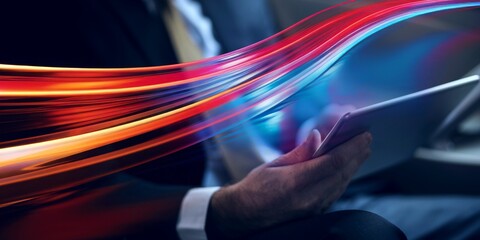 Businessman using a digital tablet