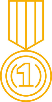 recommend clip art: Number One Medal Line Art
                    