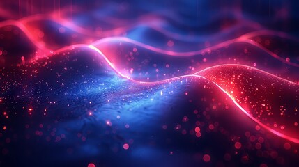 Obraz premium Modern Abstract 3D Background with Blue Wavy Shapes