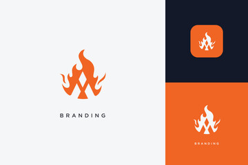 A Letter trademark brand logo