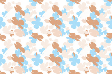 Flower Seamless Pattern on Muster Background Little Floral Liberty Seamless Texture Background. Spring, Summer Romantic Blossom Flower Garden Seamless Pattern for Your Designs