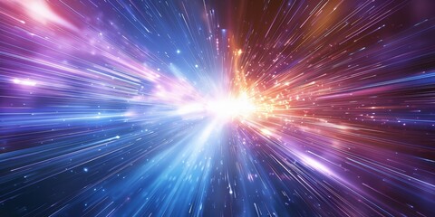 Naklejka premium Abstract Light Burst with Radiating Lines