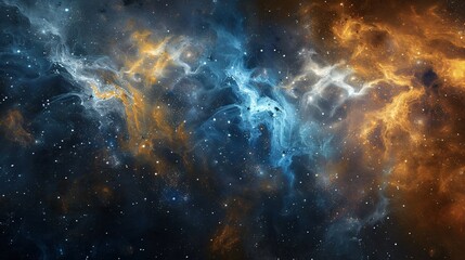 Obraz premium A stunning cosmic nebula background showcasing vibrant colors and intricate celestial patterns, perfect for space-themed designs.