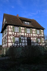Sonniger Wintertag auf der Insel Reichenau am Bodensee	