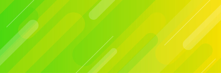 Bright green-yellow abstract dynamic banner background. Modern geometric wallpaper. Suitable for templates, banners, brochures, websites, pages and headers