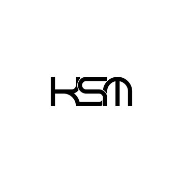 ksm typography letter monogram logo design