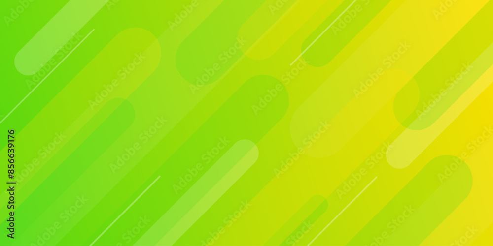 Wall mural Bright green-yellow abstract dynamic background. Modern geometric wallpaper. Suitable for templates, banners, posters, covers, brochures, websites, and pages - Wall murals