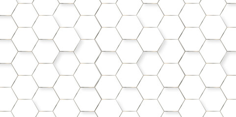 Abstract minimal luxury wall grid digital web white hexagons. Abstract hexagon polygonal pattern background vector. seamless bright white abstract honeycomb background.	
