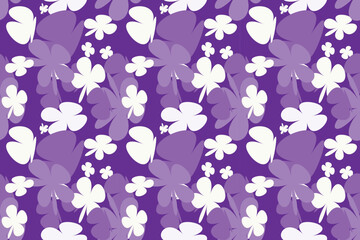 Hand Painted Flower Pattern With Simple Pretty, Little Floral Liberty Seamless Texture Background. Spring, Summer Romantic Blossom Flower Garden Seamless Pattern for Your Designs