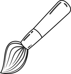 Paintbrush line icon stationery illustration