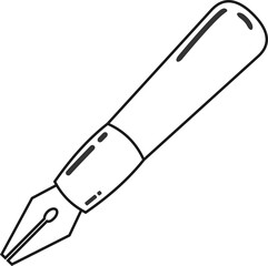 Quill pen, stationery icon illustration