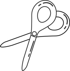 Scissors icon stationery illustration