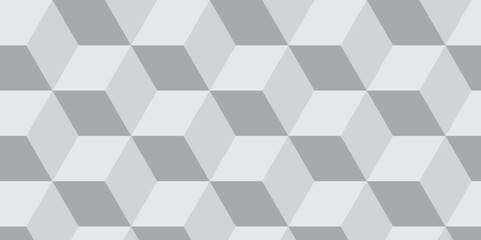 	
Seamless abstract white and gray background from cubes and lines. Geometric tiles and mosaic creative stylish seamless pattern block cube background. minimal hexagon Cubes mosaic shape vector design