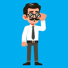 Cute Male Teacher Cartoon