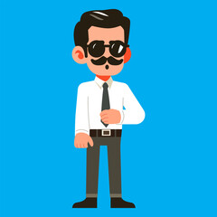 Cute Male Teacher Cartoon