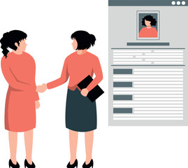 The girls are talking about web page.