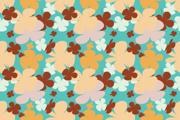 Seamless Floral Pattern With Hand Drawn Little Floral Liberty Seamless Texture Background. Spring, Summer Romantic Blossom Flower Garden Seamless Pattern for Your Designs