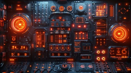 Futuristic Control Room, AI Interface