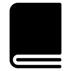 book glyph icon isolated on white background