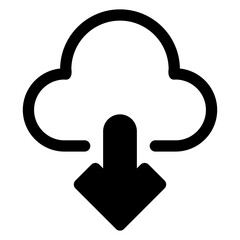 Obraz premium download glyph icon isolated on white background