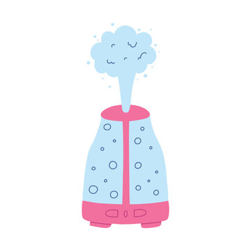 recommend clip art: Aroma diffuser vector flat illustration isolated on a white background.