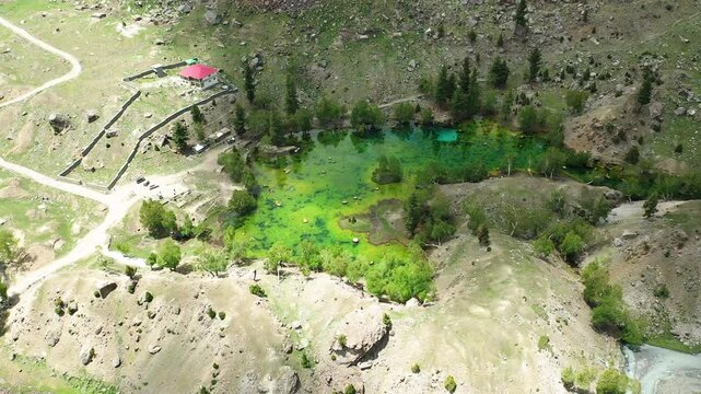 Bashkiri Lake (Rainbow Lake) in Naltar Valley, Northern Pakistan