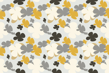 Bouquet Spring Flowers Pattern With Simple Pretty, Little Floral Liberty Seamless Texture Background. Spring, Summer Romantic Blossom Flower Garden Seamless Pattern for Your Designs