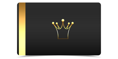 Vip. Vector black banner with gold vip text.Vip label. Vector illustration. Vip and black background. Luxury gift card. Certificate with gold text. Golden VIP. Luxury template design. Vector black ban