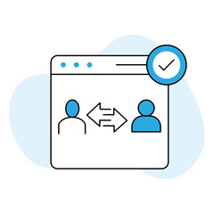 Communication icon, Effective Communication Strategies icon, Enhancing Workplace Communication icon illustration