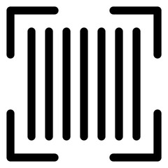 bar code glyph  icon isolated on white background