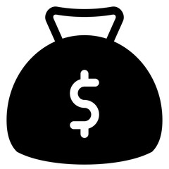 bag glyph  icon isolated on white background