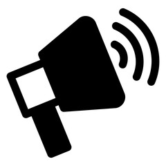 megaphone  glyph  icon isolated on white background