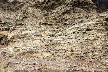 Conglomerate Rock Cliff - New Zealand