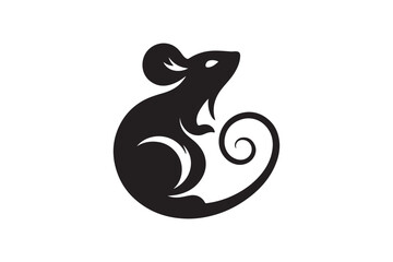 Rat silhouette vector 