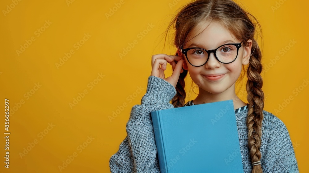 Wall mural The girl with book