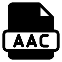 aac glyph icon vector illustration  isolated on white background