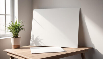 Fototapeta premium Mock Up White Board For Design Presentation