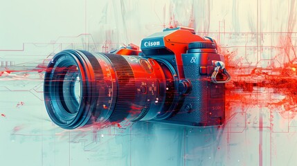 High-Tech Camera Artwork