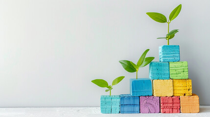 Success concept on white background entrepreneurship.