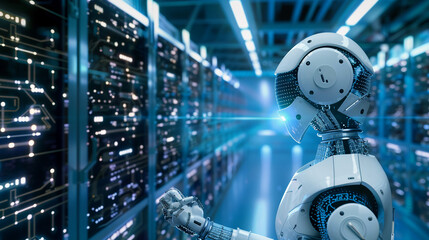 Fototapeta premium An AI-driven system providing detailed security insights. technology AI