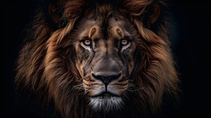 Naklejka premium Portrait male African lion