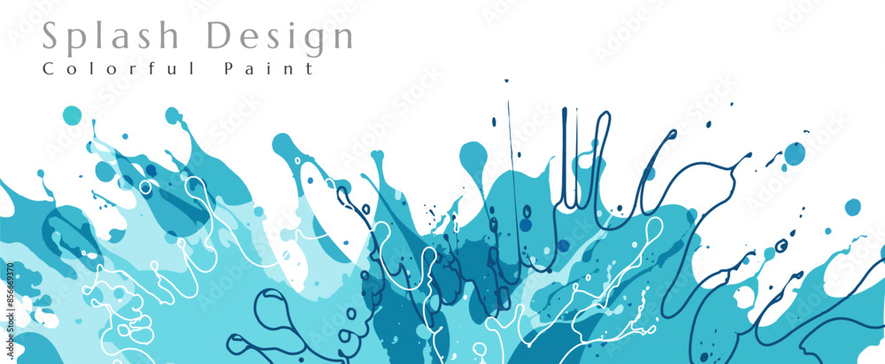 Canvas Prints water splashes. artistic banner with sea splashes design elements.