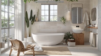 Modern Luxury Bathroom with Clean Design and Elegant Interior