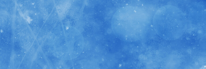 Frozen pattern on winter window. Blue ice winter background, texture blue wallpaper.